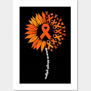 Multiple Sclerosis Awareness Sunflower Posters and Art